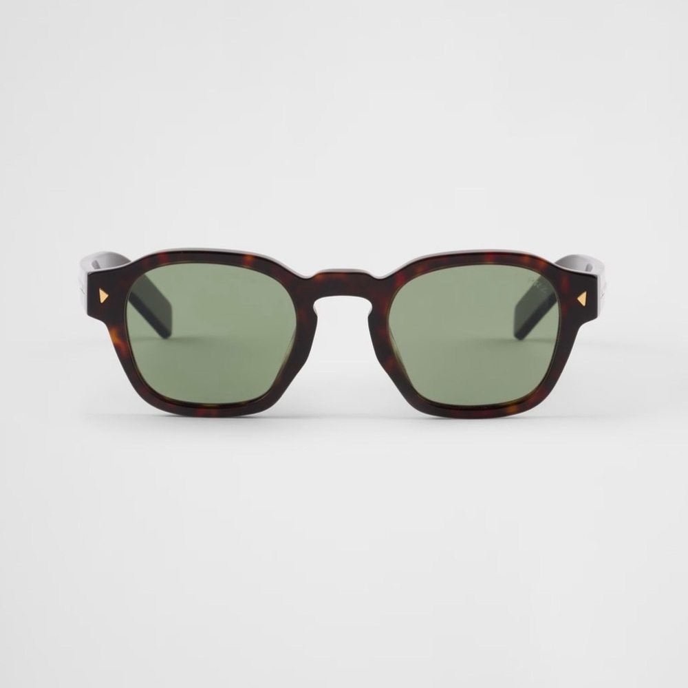 Prada Tortoise Sunglasses with Iconic Metal Plaque